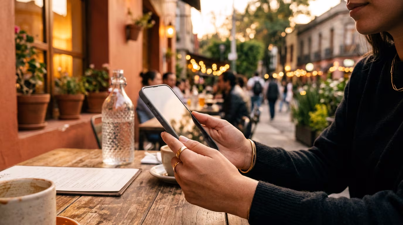 Cliente reservando por celular en México
